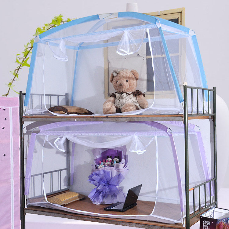Mosquito net student dormitory mosquito net upper and lower bedroom yurt 1 0m bed bracket folding zipper encryption