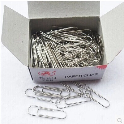 Paper clip 3# nickel plated paper clip 28mm (carton) paper clip binding can be equipped with paper clip (box) stamp