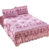 Cotton trải giường bông trải giường đơn mảnh bông 1,5 m 1,8m2.0m ​​giường cộng với bông đệm giường loại bảo vệ ga giường có viền Váy Petti