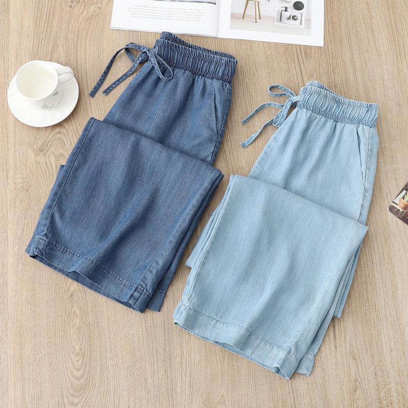 Tianjian jeans Summer thin large size nine-dimensional pants Han edition loose thin, tight high-waist straight pair pants