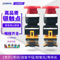 Button switch 24V with lamp self-reset flat button) -11 (LA38 AC DC220V
