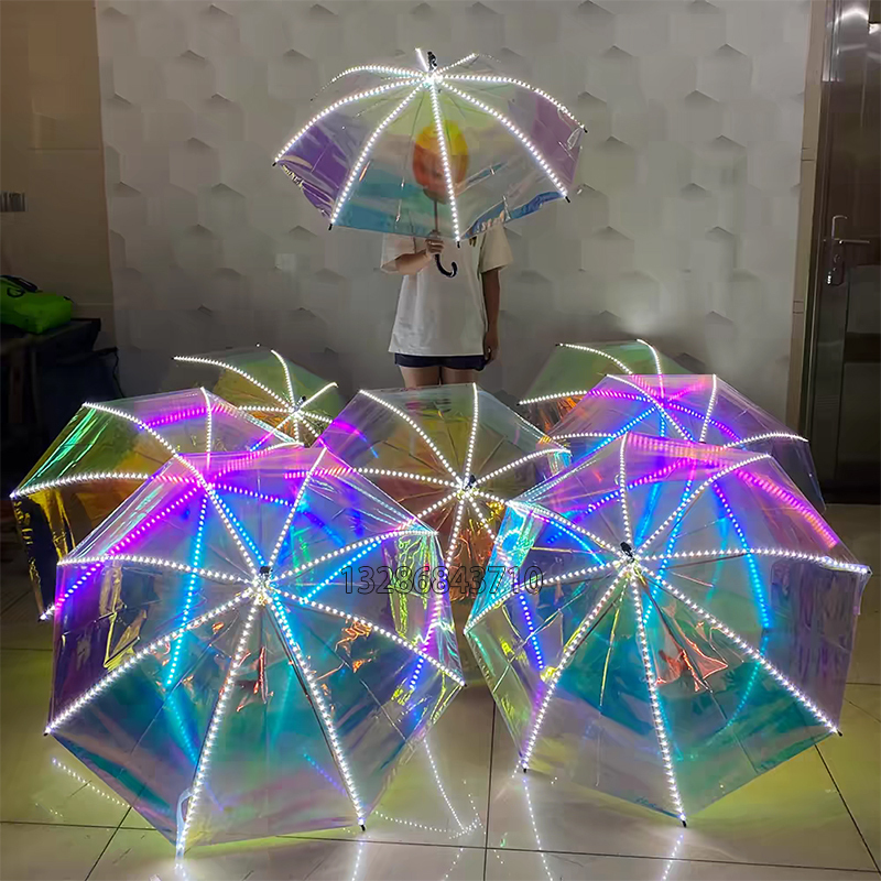 Ten-Year-Old Store Original Bar Led Light-Up Umbrella Stage Performance Laser Light-Up Umbrella Ktv Light-Up Umbrella Atmosphere Props Ten-Year-Old Store Original Bar Led Light-Up Umbrella Stage Performance Laser Light-Up Umbrella Ktv Light-Up Umbrella Atmosphere Props