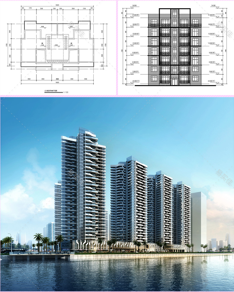 T39 居住区小区规划CAD总平面设计方案户型图景观建筑SU模...-17