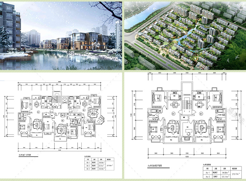 T39 居住区小区规划CAD总平面设计方案户型图景观建筑SU模...-8