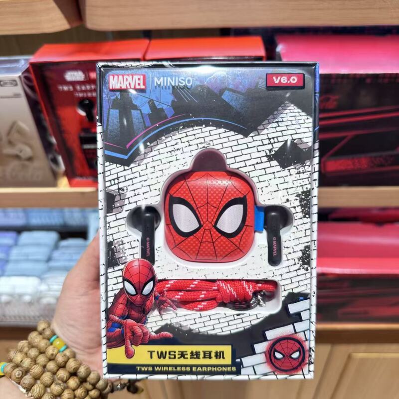 Miniso Marvel Spider-Man Series Tws Wireless Headphones Miniso Marvel Spider-Man Series Tws Wireless Headphones