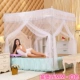 Cửa lưới chống muỗi Ba cánh hạ cánh Cung điện khung sàn dày 1,2 / 1,5 / 1,8m2.0 m giường đôi