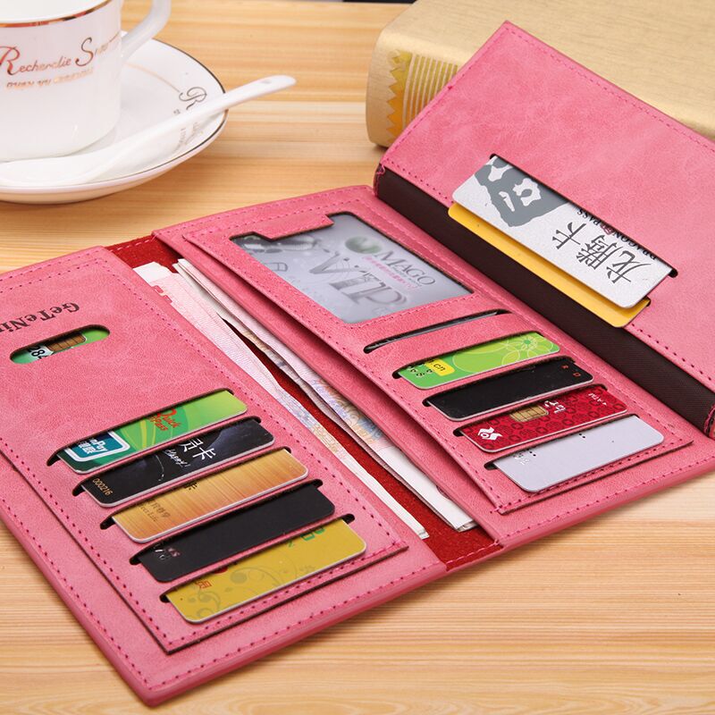 Fashionable European and American Women's Long Wallet, Buckle Soft Leather Wallet, Phone Bag, Zipper Coin Purse, Trendy Youth Wallet Fashionable European and American Women's Long Wallet, Buckle Soft Leather Wallet, Phone Bag, Zipper Coin Purse, Trendy Youth Wallet