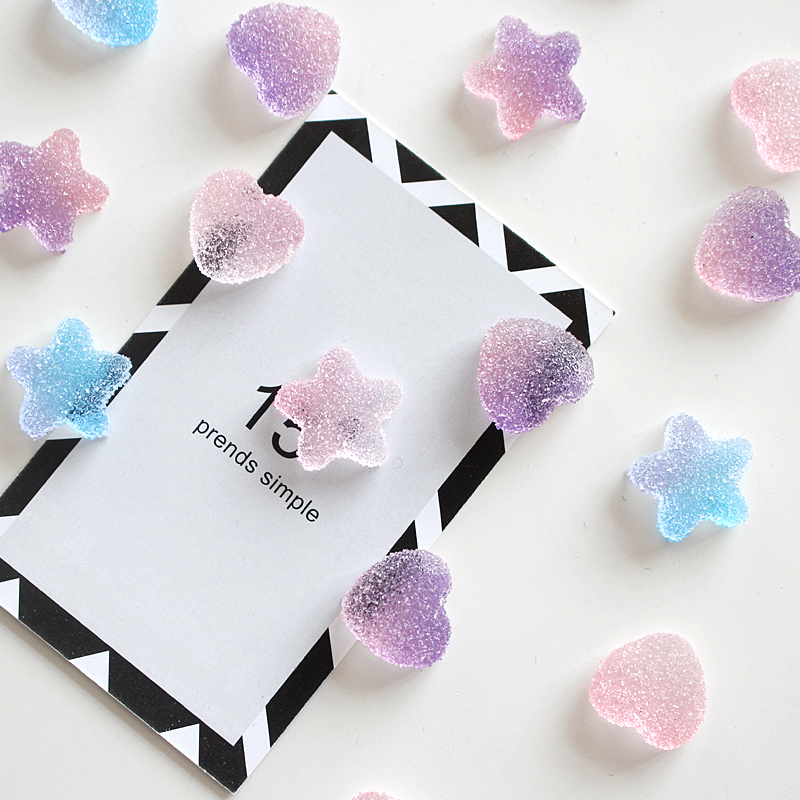 Emulation Soft Sugar Refrigerator Stick Star Sugar Magnet Stick Fridge Decoration Stick magnet Leave a magnet button Stick Decoration