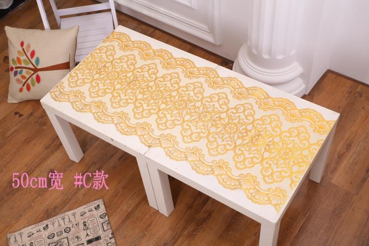 Phong cách châu Âu PVC mạ vàng khăn trải bàn Bàn trang điểm bàn cà phê mat TV tủ giày tủ đầu giường bìa tùy chỉnh vải bìa - TV tivi qled samsung