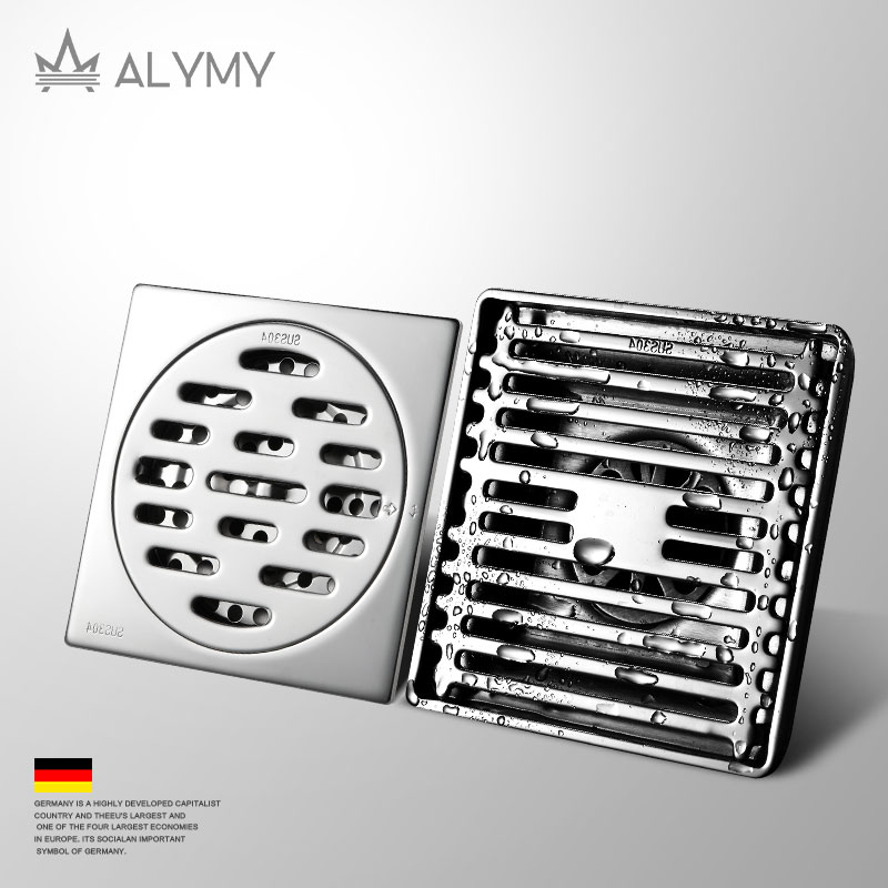 German anti-odor stainless steel floor drain all-copper floor drain core floor drain cover bathroom bathroom sewer thickened anti-odor artifact