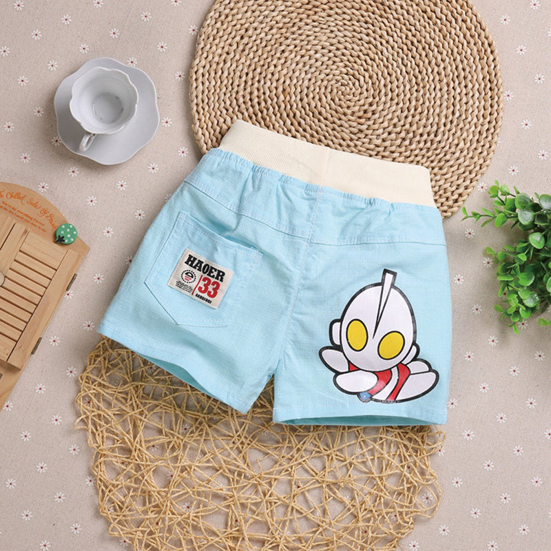 Boys shorts cotton and linen outer wear summer children's pants children's clothing 1-3 years old 5 baby children's casual hot pants thin section