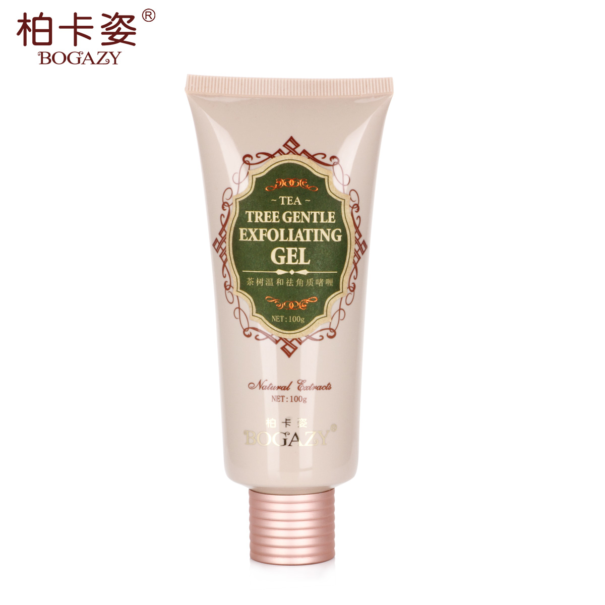 柏卡姿茶树温和去角质面部啫喱100g 清爽保湿祛角质保湿水嫩嫩肤