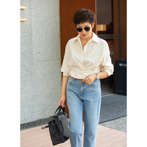 Harmonious but different 3 kinds of wear design island country imported dry fabric natural fold autumn long sleeve shirt