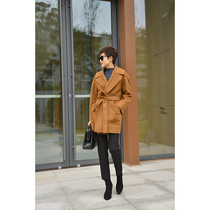 Model woman decent coat high yarn cashmere wool autumn and winter premium short coat coat