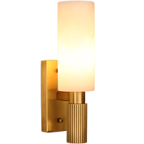 Light luxury post-modern Spanish imported marble wall lamp living room aisle staircase bedroom bedside all-copper Nordic lamps