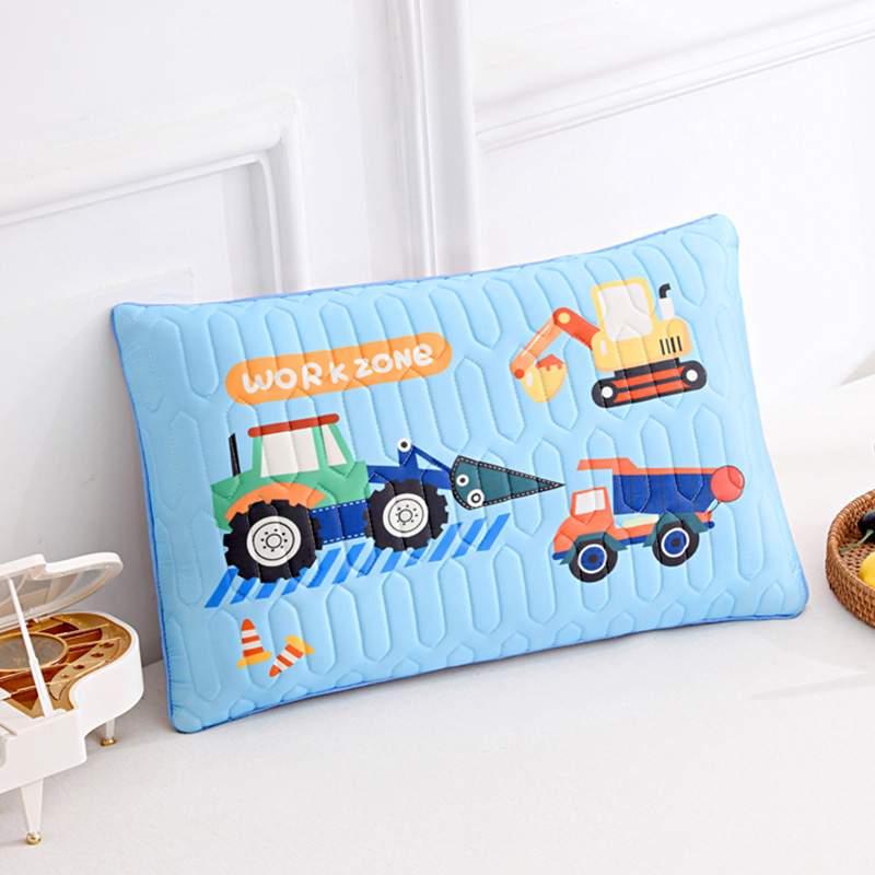 Children's pillow boys and girls ice silk latex pillowcase kindergarten pupils special children's pillowcase with pillow core