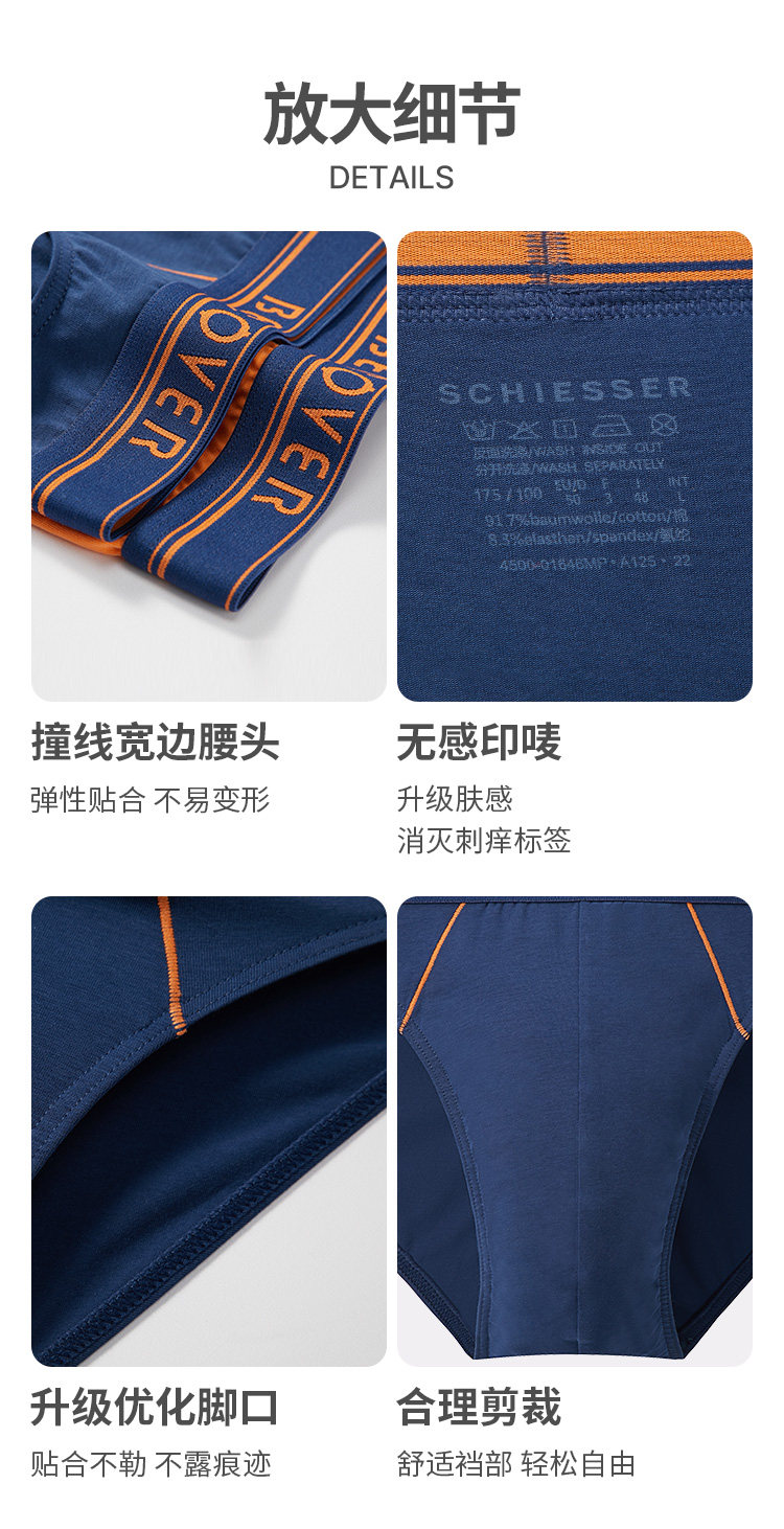SCHIESSER/舒雅 Becover系列 三角内裤 2条 图4