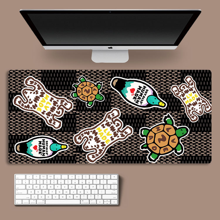 Cartoon Duck Turtle Trendy Brand Big Duck Cartoon Gaming Wrist Rest Extra Large Gaming Mouse Pad Keyboard Anti-Slip Pad