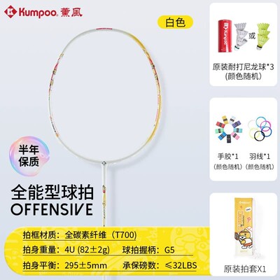 熏风全能型全碳素通用羽毛球拍