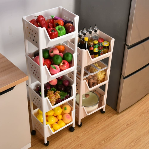 Тележка домашнего использования, многослойная система хранения, кухня для фруктов и овощей, книжная полка