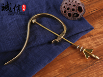 Thrush back word lines cage brass Sichuan school hook Sichuan niao long gou Sichuan cage hooks niao ju adhesive hook boutique
