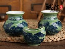 Thrush antique bird food bowl (make old bird food jar wax-BBED bird food bowl Jingdezhen exquisite porcelain bowl)