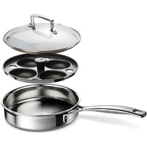 100% German imported Le Creuset stainless steel with non-stick boiled steamer wok pan 20cm