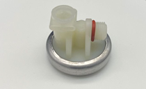 Coffee machine electromagnetic pump pressure stabilizing valve diameter D4 Teflon tube to G1 8 interface flow stabilizing valve pulse damper