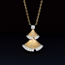 Zhongtan famous watch Diamond apricot has your series double apricot luxury version famous watch diamond 18K gold earring necklace