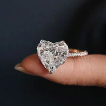 China-Tanzania are you just expecting bricklayers to language 1 karat diamond heart proposal wedding ring 50 diamonds gong zhu fang GIA loose customization