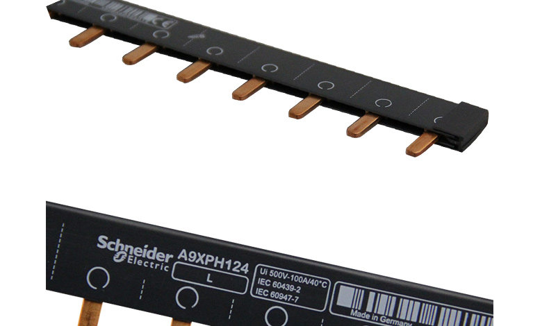施耐德汇流排 断路器空开 1P单片 原装进口 单进单出24回路汇流排 A9XPH124,汇流排,施耐德