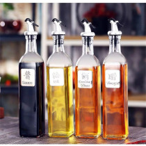 Glass oil pot set household large kitchen vinegar pot oil bottle sesame oil bottle soy sauce bottle vinegar bottle oil bottle set