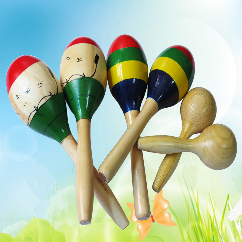 Percussion instrument Orff KTV sand hammer sand ball large wooden sand hammer coconut sand hammer four-color sand ball
