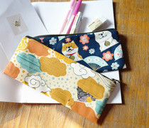 Small Parisian grocery shop Three homemade handmade and a lovely cloth to contain the pen bag