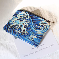 Three little Parisian handmade and wind art fresh zero wallet carabiner coin headphones bag small cashier bag