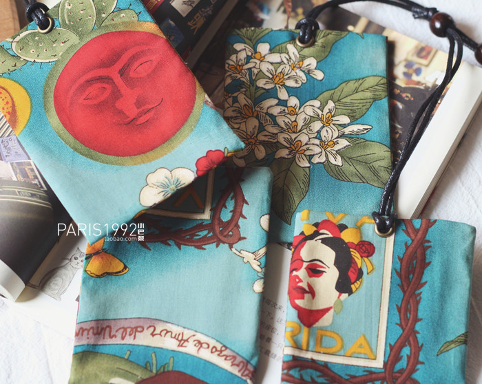 Nhỏ Paris ba mảnh của bản gốc tự chế handmade vải Nhật Bản bộ thẻ xe buýt thẻ truy cập gói lưu trữ túi ví đựng thẻ nữ