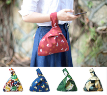 Small Paris Day style and wind hand sleeve knot wrist bag flip-flopdly dual-use mobile phone key handbag woman bag bag