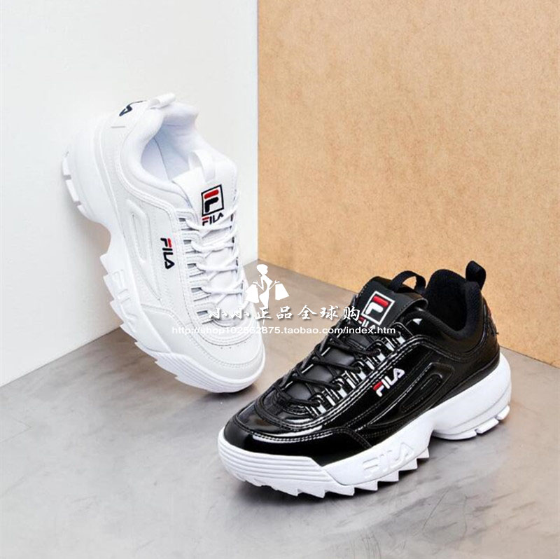 fila disruptor patent black