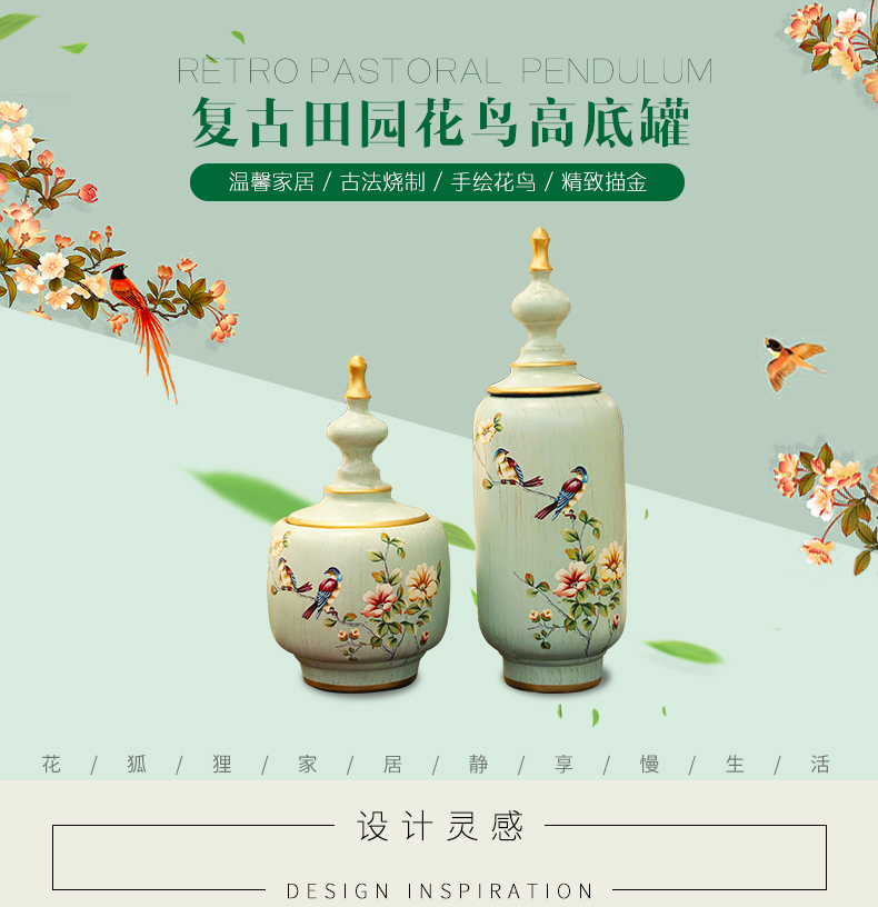 American retro ceramic storage tank creative European - style caddy fixings sitting room porch ark adornment furnishing articles household act the role ofing is tasted