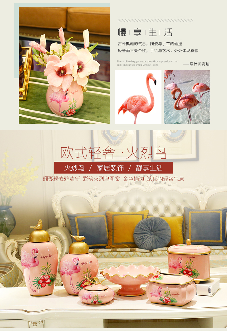 American creative ceramic table flower art furnishing articles European sitting room small and pure and fresh vase floral decoration wedding gift