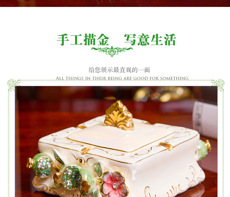 Europe type restoring ancient ways with cover the ashtray creative furnishing articles home sitting room, dining - room study move ceramic tea table decorations