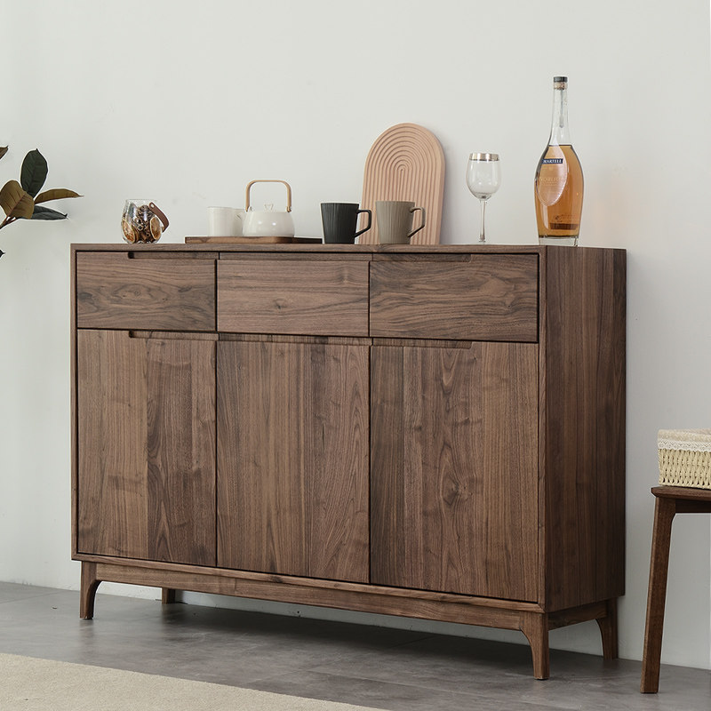 North American black walnut solid wood sideboard is now simple storage cabinet cherry wood custom kitchen cupboard storage cabinet