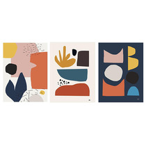 morandi romantic color matching gentle morandi color abstract geometry Danish art poster recommended