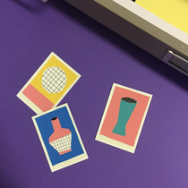 ) Pop art.) Effortless good taste Popper art small card suit Colour series 6 sheets in