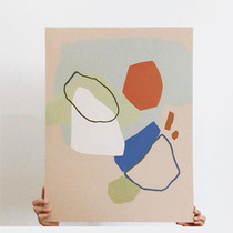 morandi designer gentle spring and summer color morandi decorative board Art board