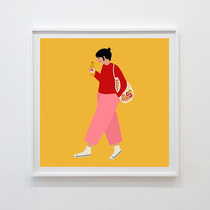 ) flower ) ins very popular elegant style colorful flower fafa art poster Life series