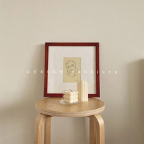 Vintage French style Matisse square mahogany frame Korean ins wind hand-framed photo frame set