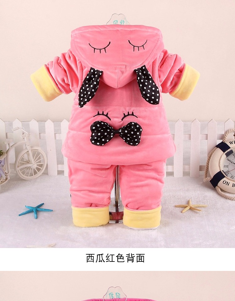 Bé gái mặc đồ mùa thu đông 0-1-2 tuổi Trẻ sơ sinh nửa bé Bộ đồ ba mảnh cho bé 3-6-9 tháng Quần áo trẻ em quần áo mùa đông shop trẻ em