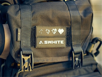 ASWHITE owners self-made velcro function chapter sticker morale chapter PVC