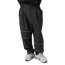 SYMBIOTIC EFFECT 202020fw ring zipper loose hanging detachable black function trousers